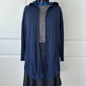 Sunday, Blue, Lightweight, Hooded, Open Sweater, Pockets, size XL